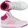 Chaussures Enfant Boots adidas Originals Hoops Mid 30 K Creme, Rose