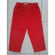 Pantalon velours rouge - fille 18 mois