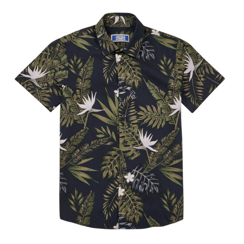 Vêtements Garçon Chemises manches courtes Moyen : 3 à 5cm JPRBLATROPIC RESORT SHIRT S/S RELA Multicolore