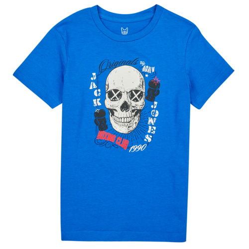 Vêtements Garçon T-shirts PFN manches courtes Jack & Jones JORROXBURY TEE SS CREW NECK Bleu