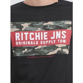 Ritchie T-shirt col rond pur coton JARDIN Noir