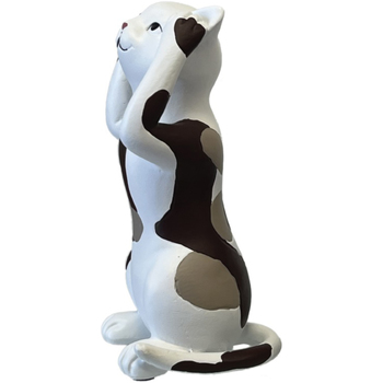 Amadeus Figurine chat de décoration en résine je n'entends rien Blanc