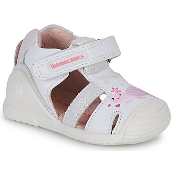 Chaussures Fille Sandales et Nu-pieds Biomecanics 222109 Blanc / Rose