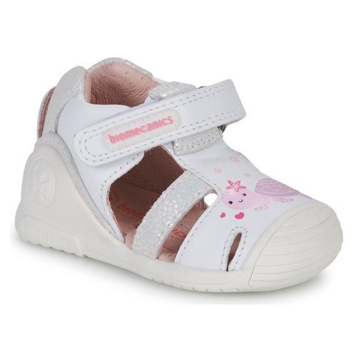 Chaussures Fille Dream in Green Biomecanics 222109 Blanc / Rose