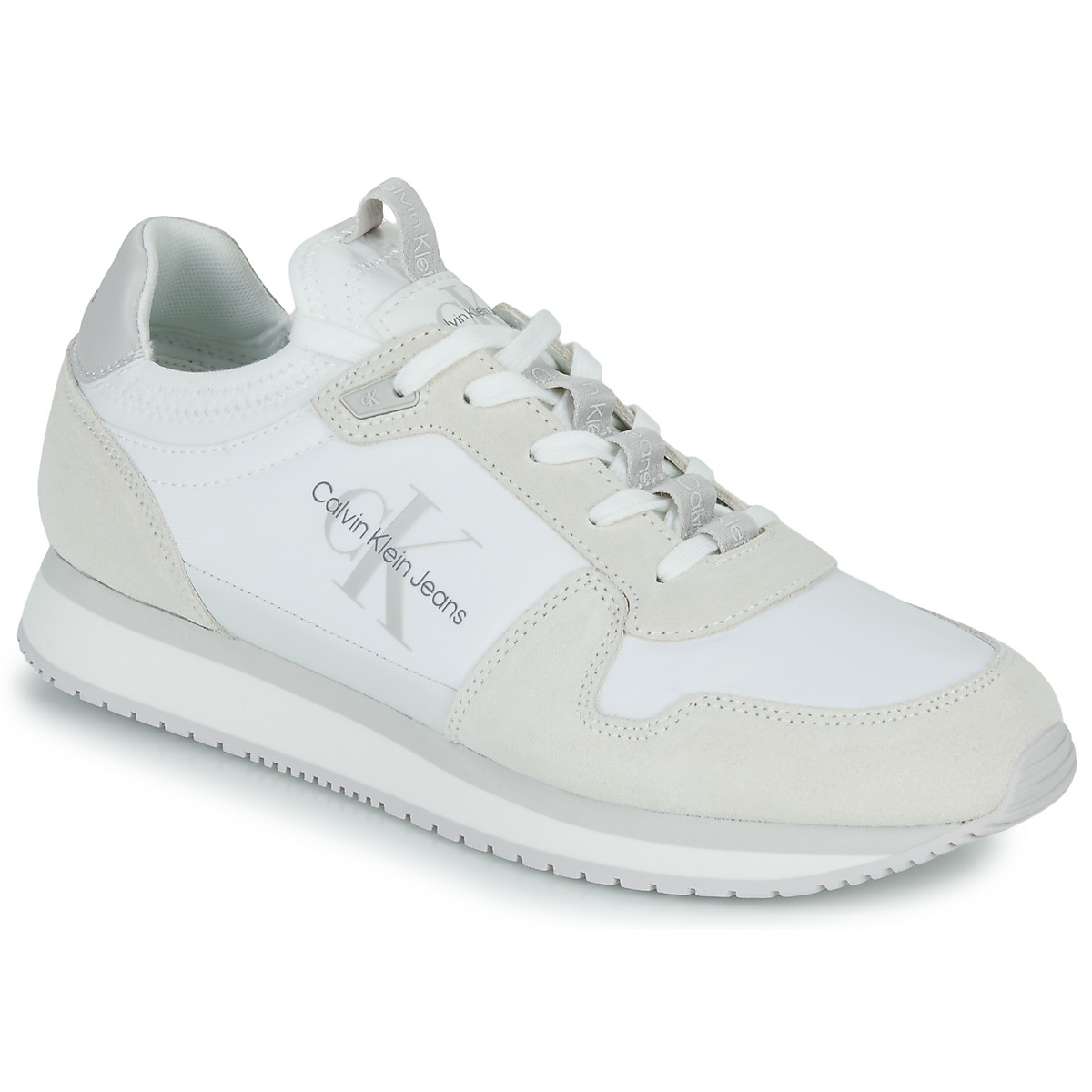 Chaussures Homme Baskets basses Calvin klein нижнее белье RUNNER SOCK LACEUP NY-LTH Blanc