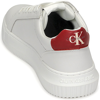 Calvin Klein Jeans CHUNKY CUPSOLE MONOLOGO Blanc / Rouge