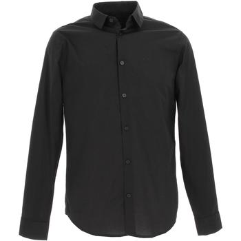 Vêtements Homme Chemises manches longues EAX Camicia black Noir