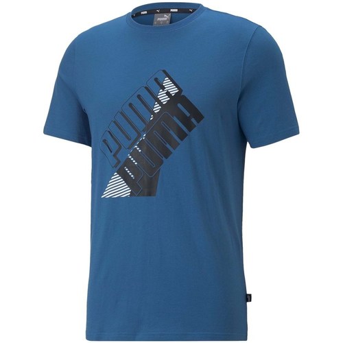 Vêtements Homme T-shirts manches courtes Puma Power Logo Tee Bleu