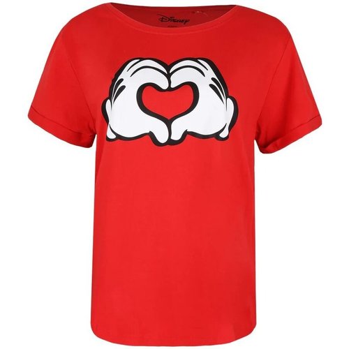 Vêtements Femme T-shirts manches longues Disney Love Hands Rouge