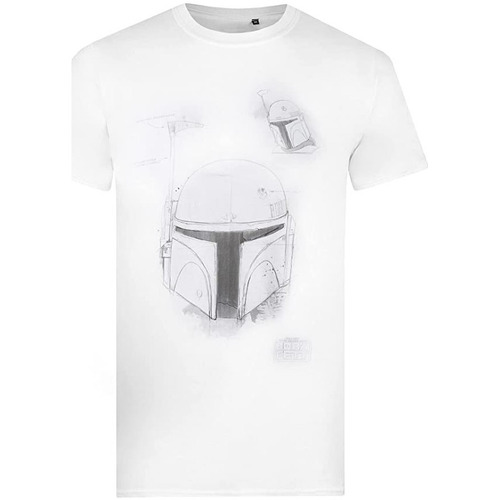 Vêtements Homme T-shirts manches longues Star Wars: The Mandalorian TV1017 Blanc