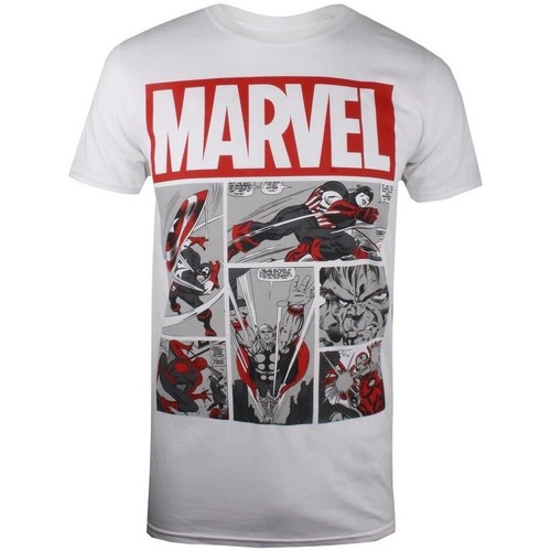Vêtements Homme T-shirts manches longues Marvel Heroes Rouge