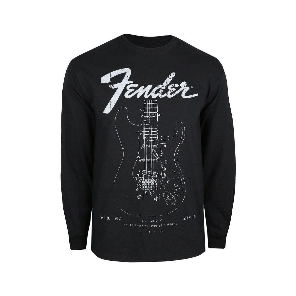 Vêtements Homme T-shirts manches longues Fender TV1110 Noir