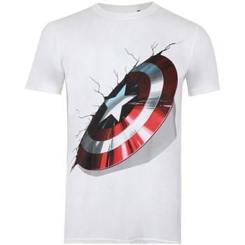 Vêtements Homme T-shirts manches longues Captain America  Blanc