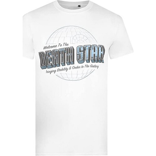 Vêtements Homme T-shirts manches longues Disney Welcome To The Death Star Blanc