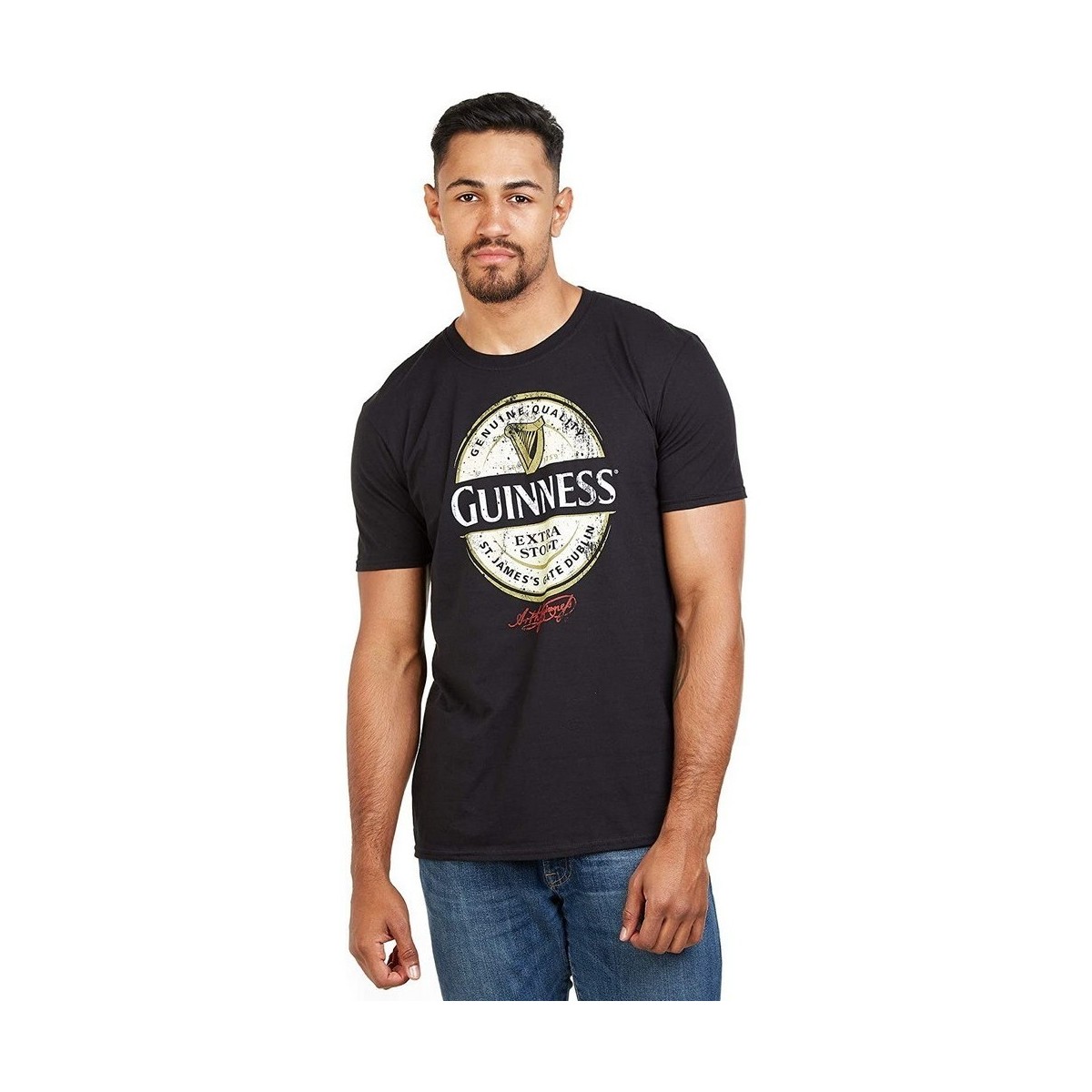 Vêtements Homme T-shirts manches longues Guinness TV1351 Noir