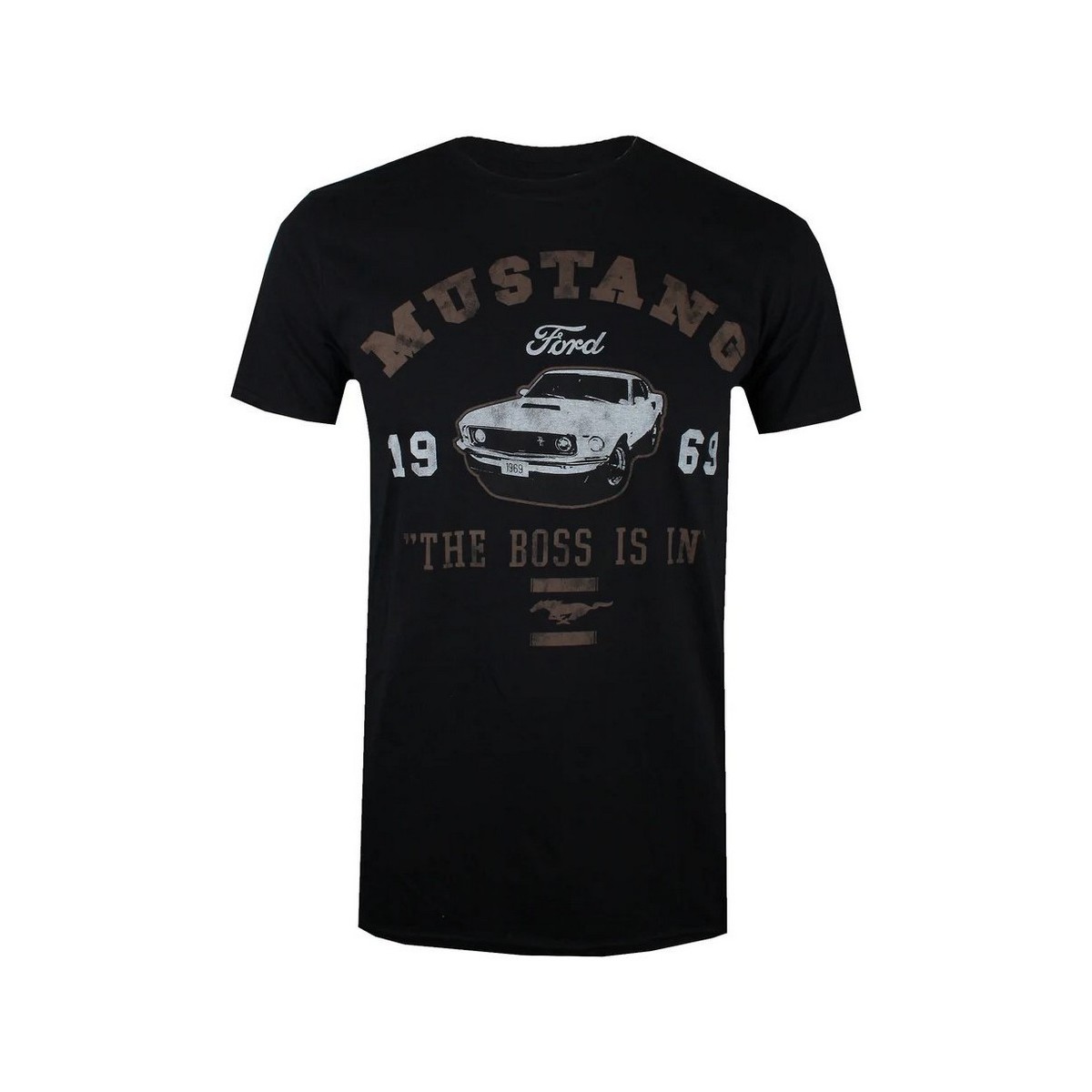 Vêtements Homme T-shirts manches longues Ford Mustang The Boss Is In Noir