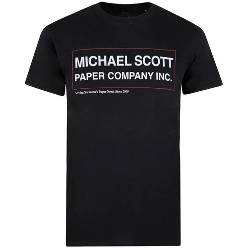 Vêtements Homme T-shirts manches longues The Office Michael Scott Paper Co Noir