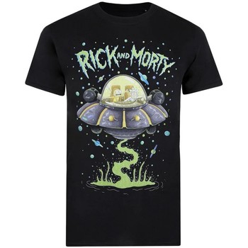 Vêtements Strada T-shirts manches longues Rick And Morty TV1390 Noir