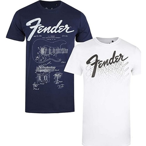 Vêtements Homme T-shirts manches longues Fender TV1414 Blanc