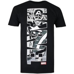 Vêtements Homme T-shirts manches longues Captain America TV202 Noir