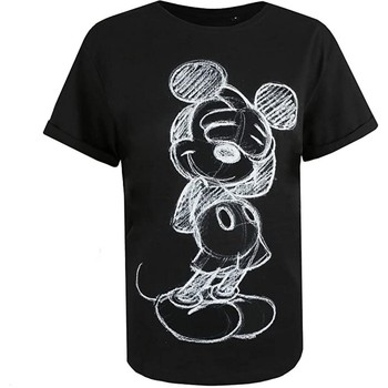 Vêtements Femme T-shirts manches longues Disney  Noir