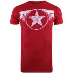 Vêtements Homme T-shirts manches longues Captain America TV228 Rouge