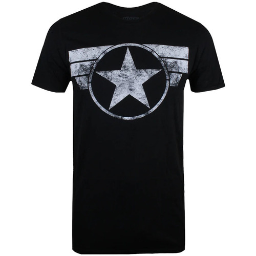 Vêtements Homme T-shirts manches longues Captain America TV228 Noir