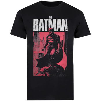 Vêtements Homme T-shirts manches longues Dc Comics The Batman City Noir