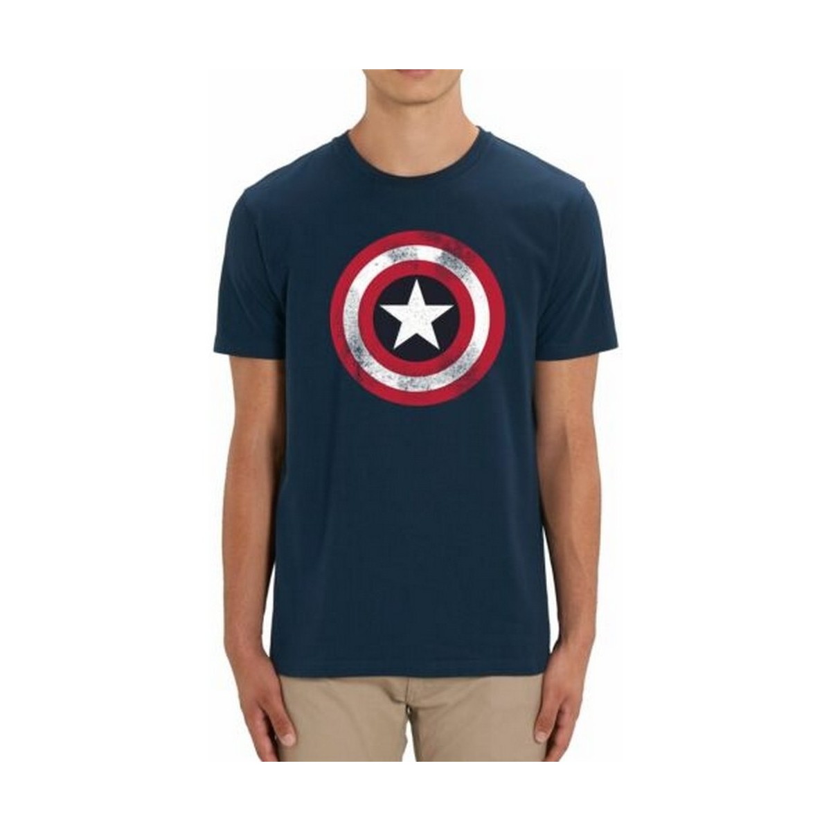 Vêtements Homme T-shirts manches longues Captain America TV298 Bleu