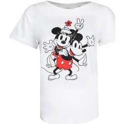 Vêtements Femme T-shirts manches longues Disney TV328 Blanc