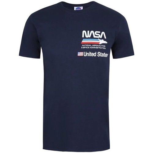 Vêtements Homme T-shirts manches longues Nasa Plane Aeronautics Bleu