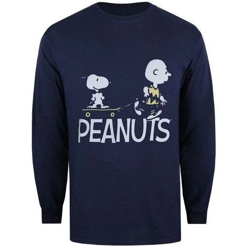 Vêtements Homme T-shirts manches longues Peanuts TV642 Bleu