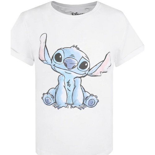 Vêtements Femme T-shirts manches longues Lilo & Stitch TV656 Blanc