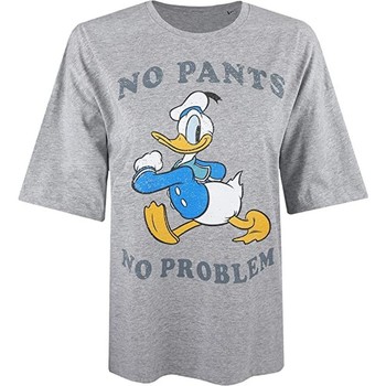 Vêtements Femme T-shirts manches longues Disney No Pants No Problem Gris
