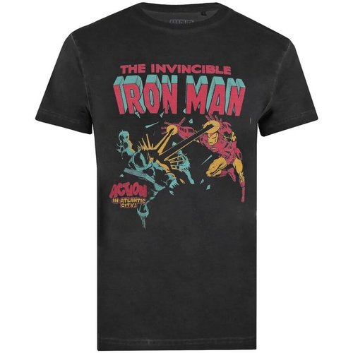 Vêtements Homme T-shirts manches longues Iron Man  Noir