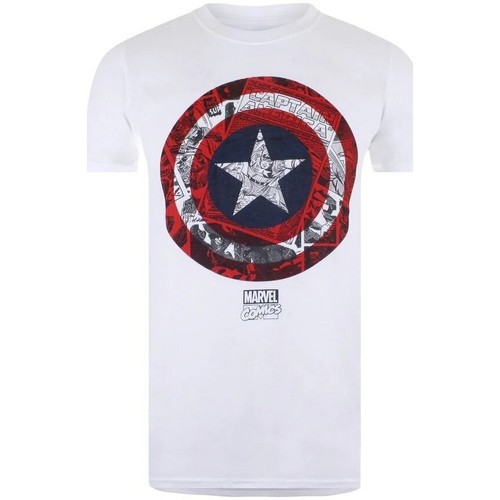 Vêtements Homme T-shirts manches longues Captain America TV783 Rouge