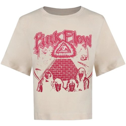 Vêtements Femme T-shirts manches longues Pink Floyd All Seeing Eye Beige