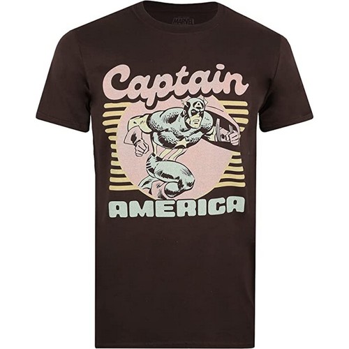 Vêtements Homme T-shirts manches longues Captain America 70's Rouge