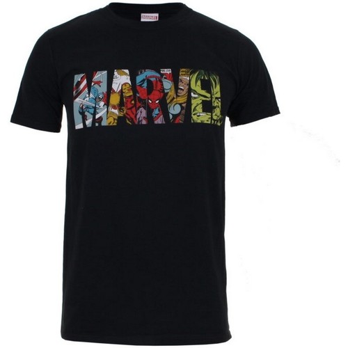 Vêtements Homme T-shirts manches longues Marvel TV860 Noir