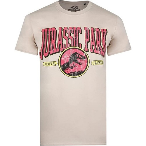 Vêtements Homme T-shirts manches longues Jurassic Park TV868 Beige