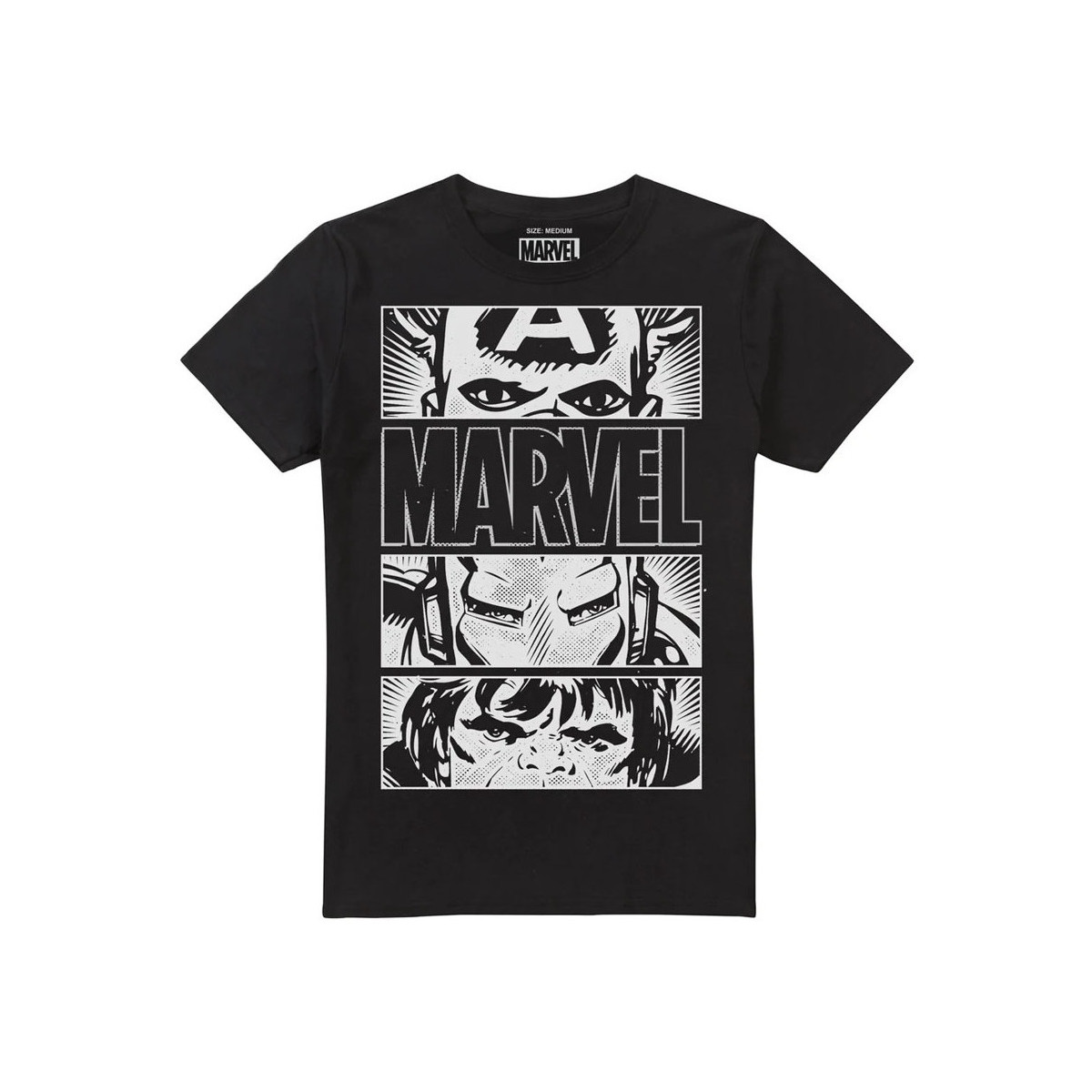 Vêtements Homme T-shirts manches longues Marvel Heroes Eyes Noir