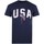 Vêtements Homme T-shirts manches longues Captain America USA Rouge