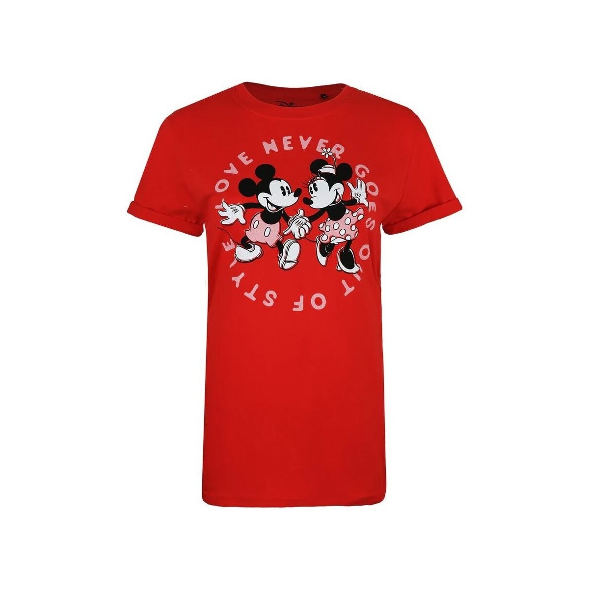 Vêtements Femme T-shirts manches longues Disney Love Never Goes Out Of Style Rouge