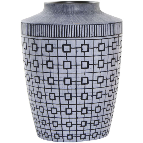 Maison & Déco Vases / caches pots d'intérieur Item International Vase en résine bleu oriental 25 cm Bleu