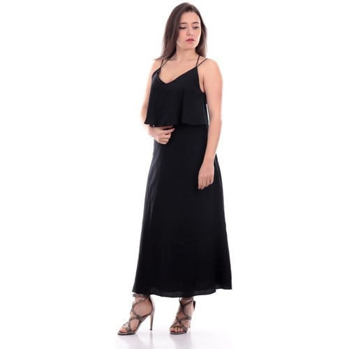 Vêtements Femme Robes Molly Bracken - Robe longue à volant - noire Noir