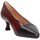 Chaussures Femme Escarpins Unisa Jumo talons Femme Bordeaux et noir Rouge