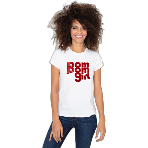 Vêtements Femme T-shirts manches courtes French Disorder T-shirt femme  Alex Pompom Girl Blanc
