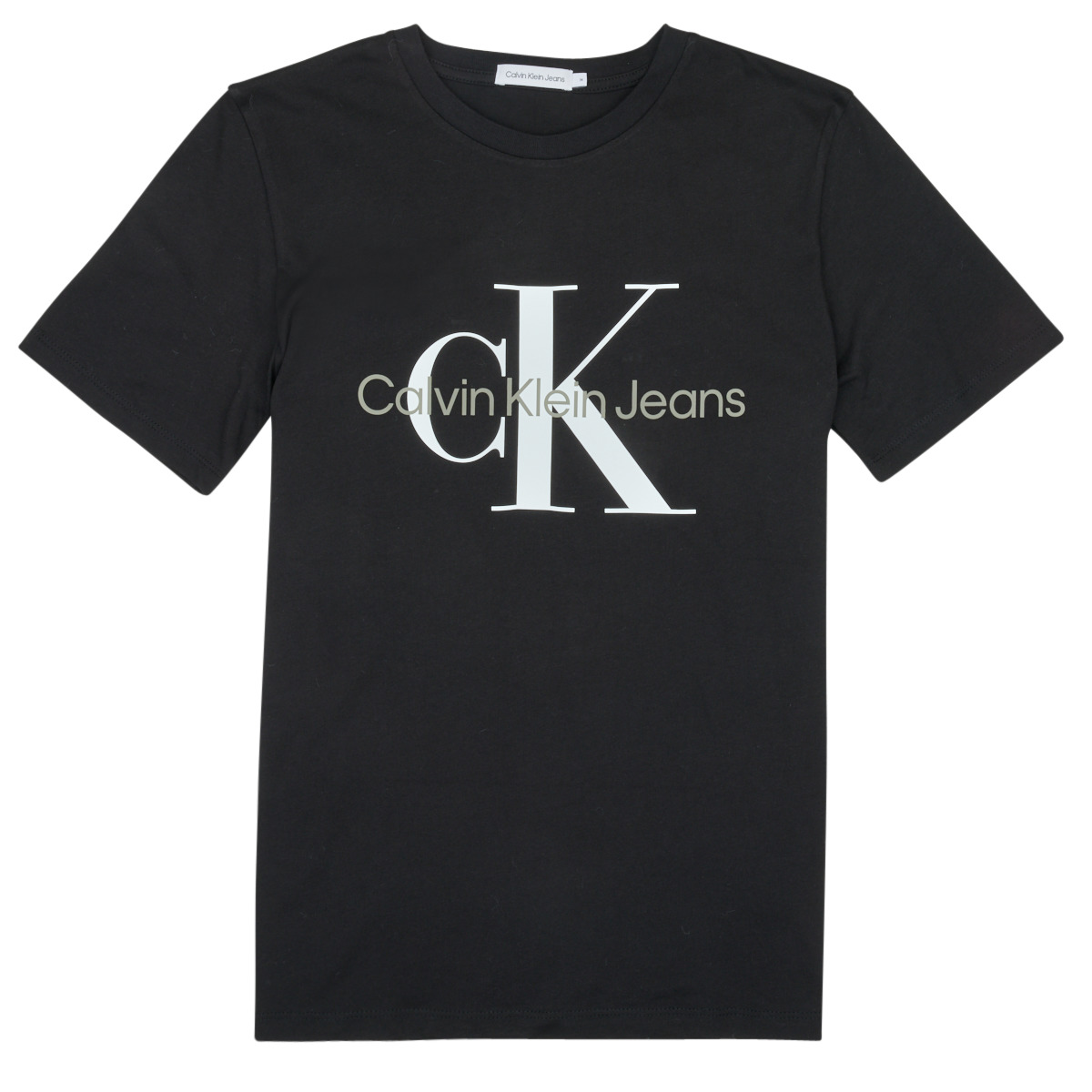 Vêtements Enfant T-shirts manches courtes Calvin Thong Klein Jeans MONOGRAM LOGO T-SHIRT Noir