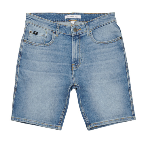 Vêtements Garçon Bodycon Shorts / Bermudas Mom jeans bleu destroy et effiloché REG SHORT MID BLUE Bleu