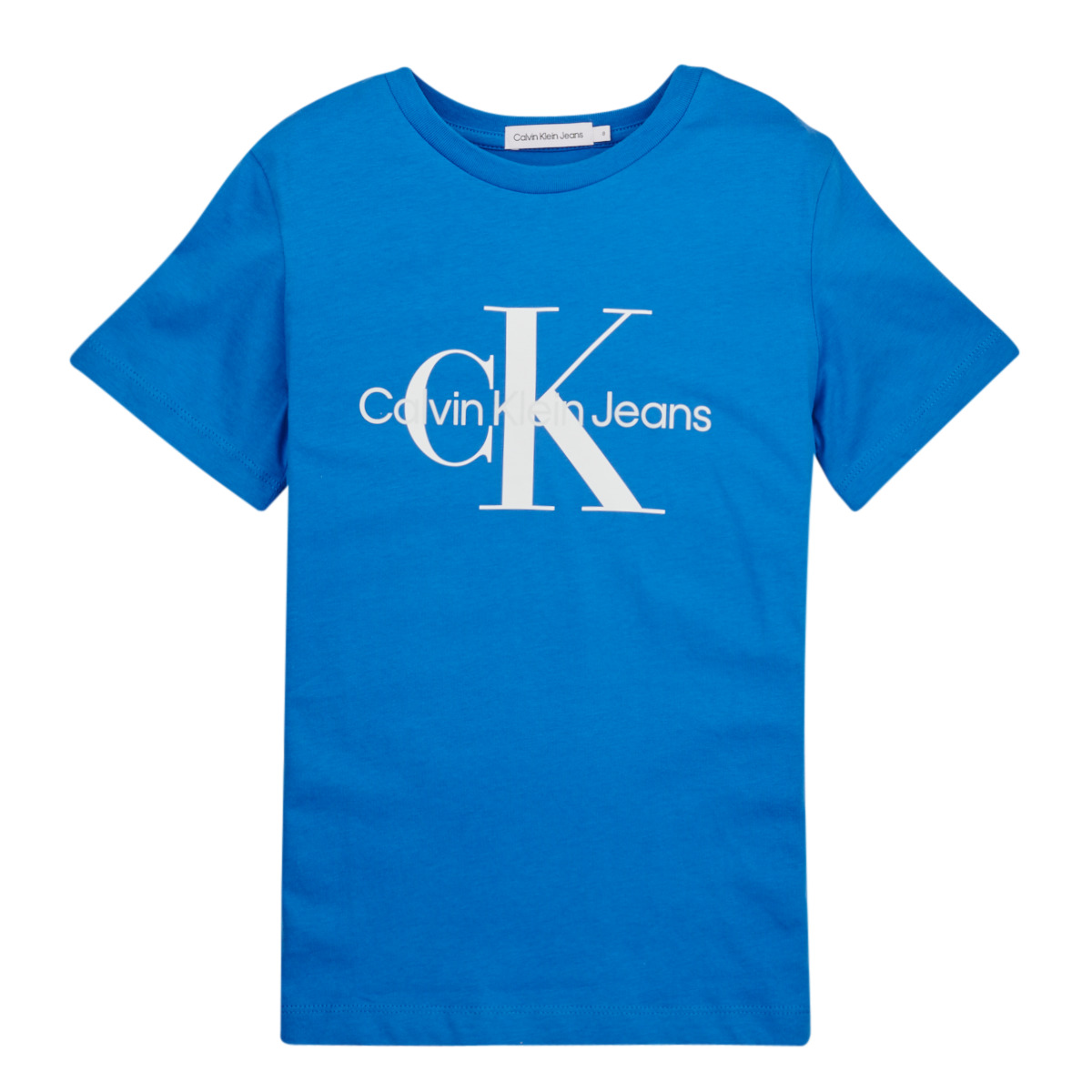 Vêtements Enfant T-shirts manches courtes Calvin Klein logo-patch waffle-knit jumper Schwarz MONOGRAM LOGO T-SHIRT Bleu